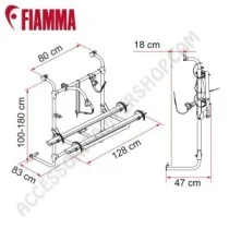 Porta-bici posteriore Fiamma Carry-Bike Caravan | Accessoricampershop.com