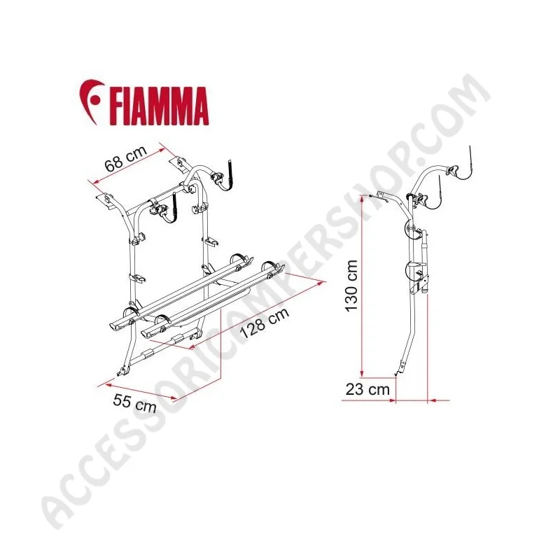 Portabici Fiamma Carry-Bike VW Caddy 2016-2020 | Accessoricampershop.com
