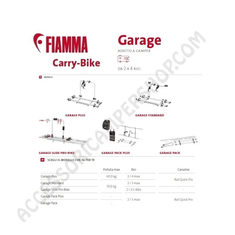 Porta-bici Carry-Bike Garage Plus Fiamma per Camper | Accessoricampershop.com