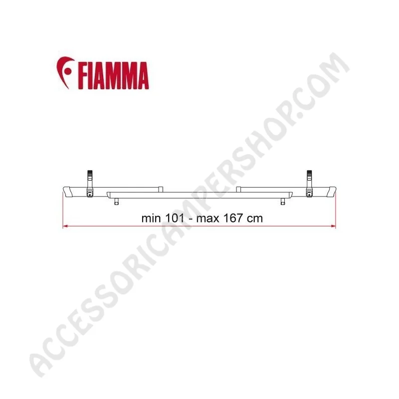 Canalina RAIL QUICK C telescopica per portabici | Accessoricampershop.com