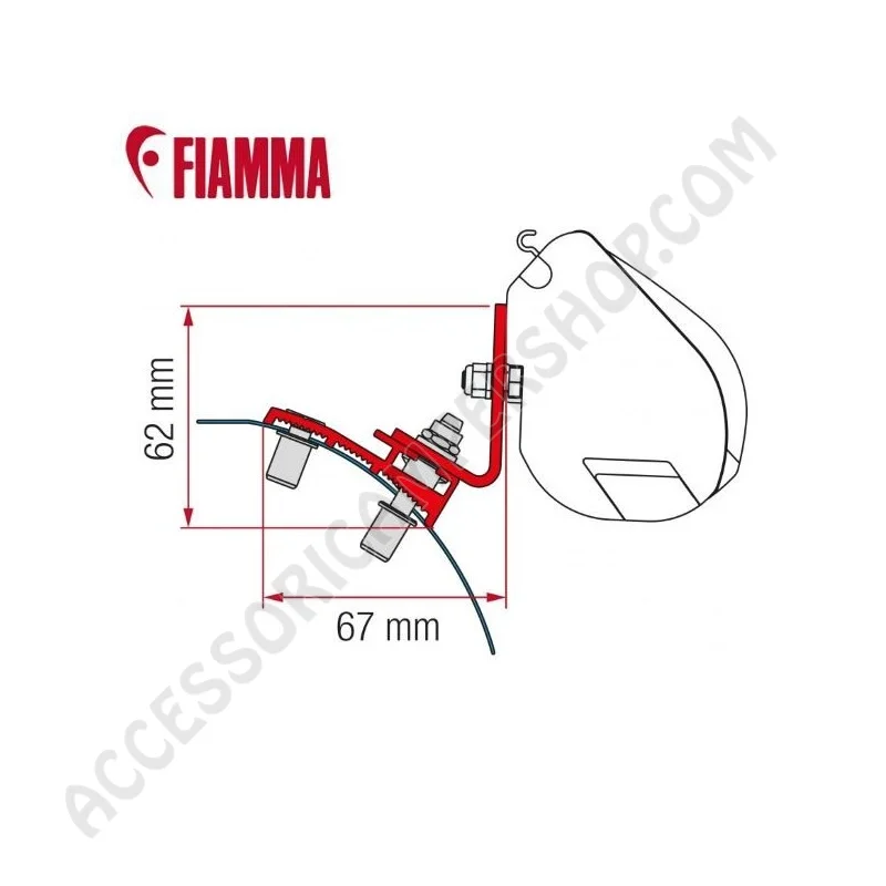 Adattatori Staffe Tendalino Fiamma F35 2018 | Accessoricampershop.com