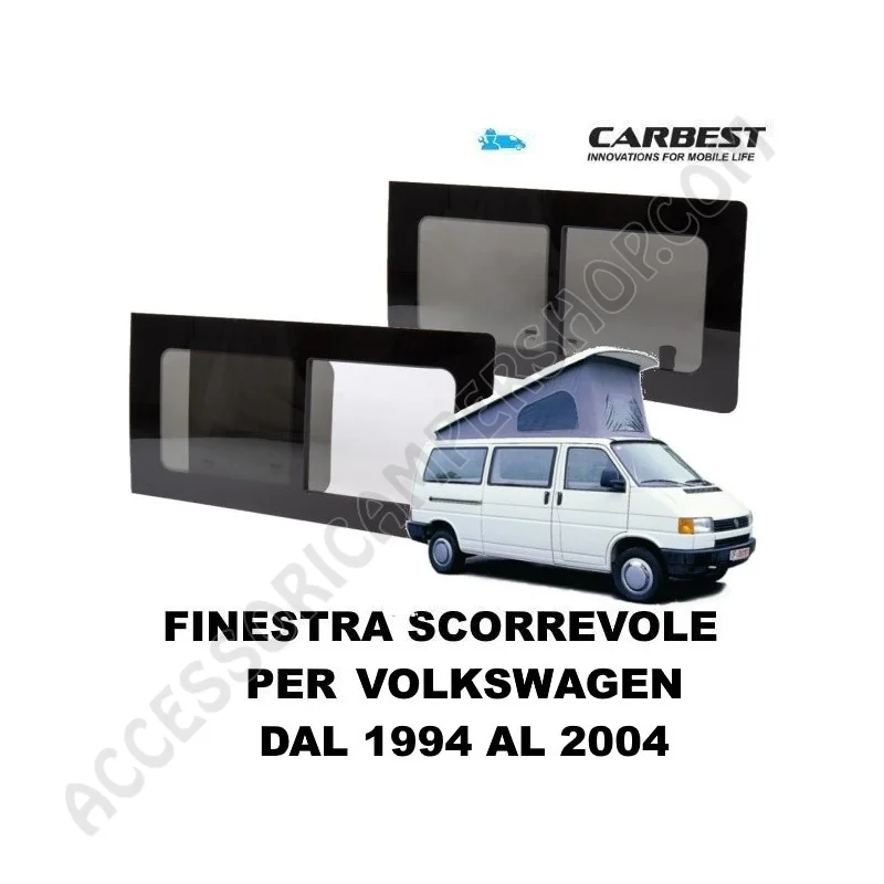 Finestra Scorrevole Vetri Carbest Volkswagen T4 | Accessoricampershop.com