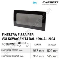 Finestra Fissa Volkswagen T4 1994-2004 in Vetro Sicuro | Accessoricampershop.com