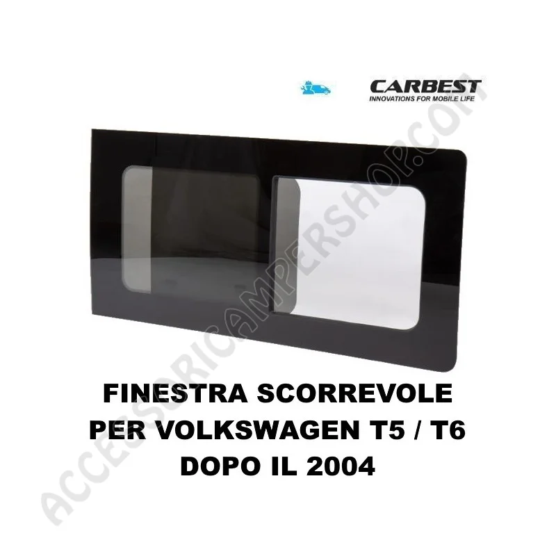 Finestra Scorrevole Vetro Carbest per VW T5/T6 | Accessoricampershop.com