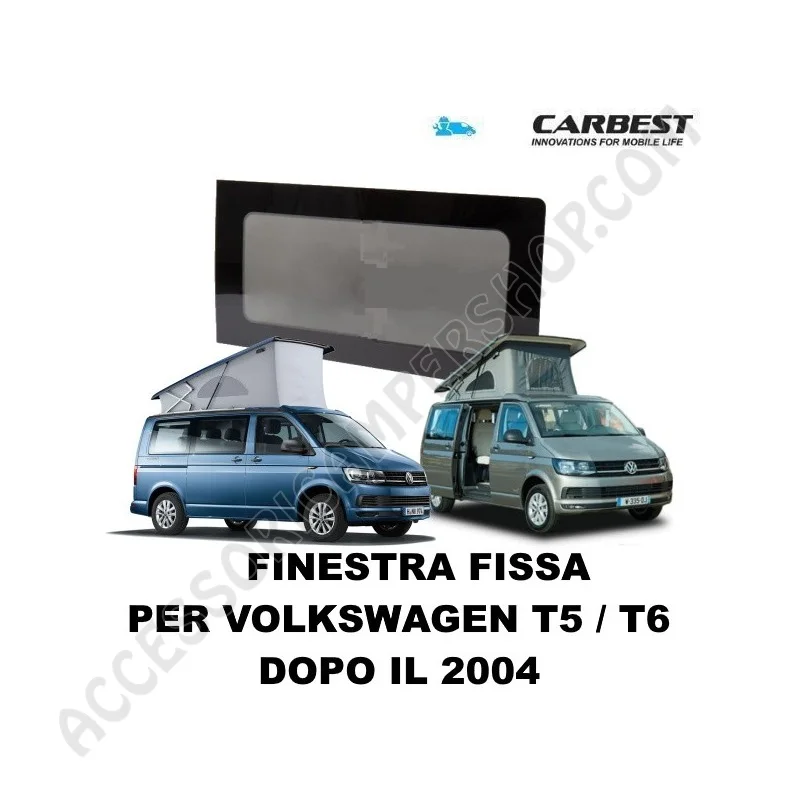 Finestra Fissa Vetro Carbest per Volkswagen T5/T6 | Accessoricampershop.com