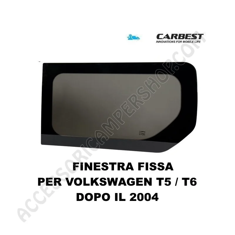 Finestra Fissa Vetro Carbest per Volkswagen T5/T6 | Accessoricampershop.com