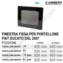 Finestra Fissa Carbest per Fiat Ducato 2007 | Accessoricampershop.com