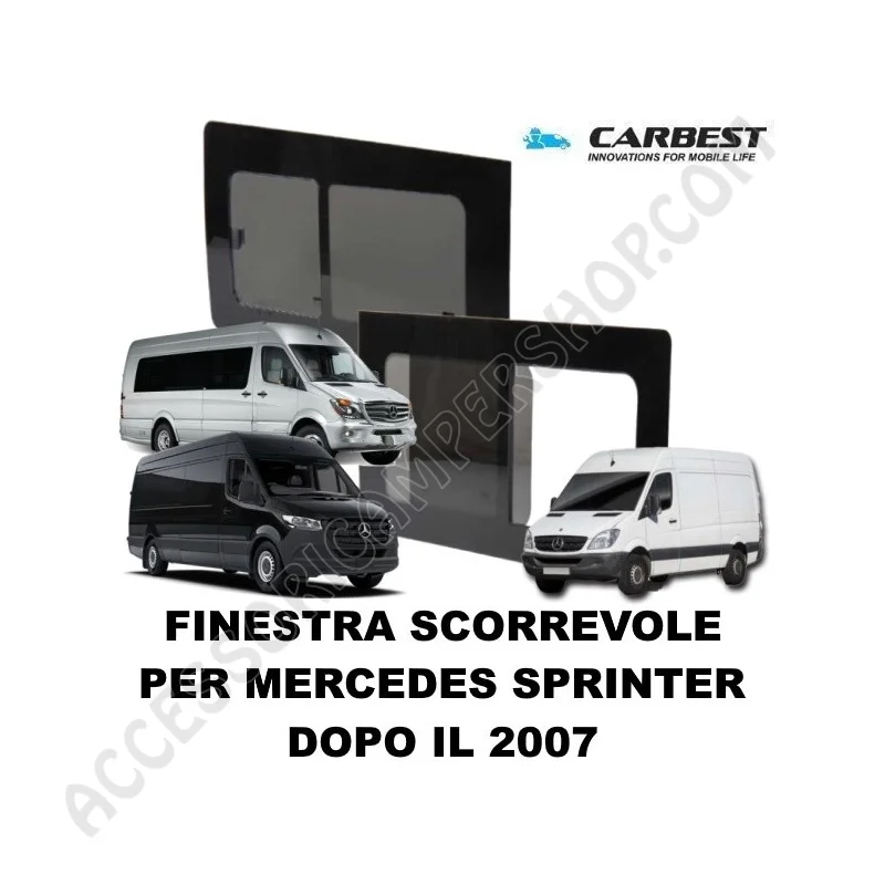 Finestra Scorrevole Vetro Carbest Mercedes Sprinter | Accessoricampershop.com