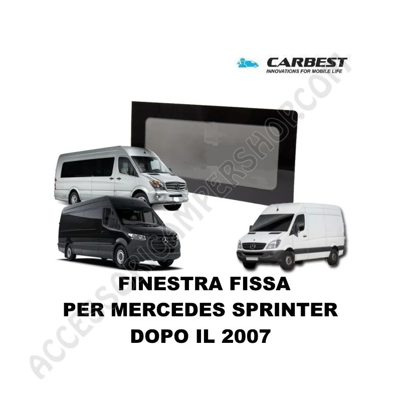 Finestra Fissa in Vetro Carbest per Mercedes Sprinter | Accessoricampershop.com