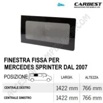 Finestra Fissa in Vetro Carbest per Mercedes Sprinter | Accessoricampershop.com