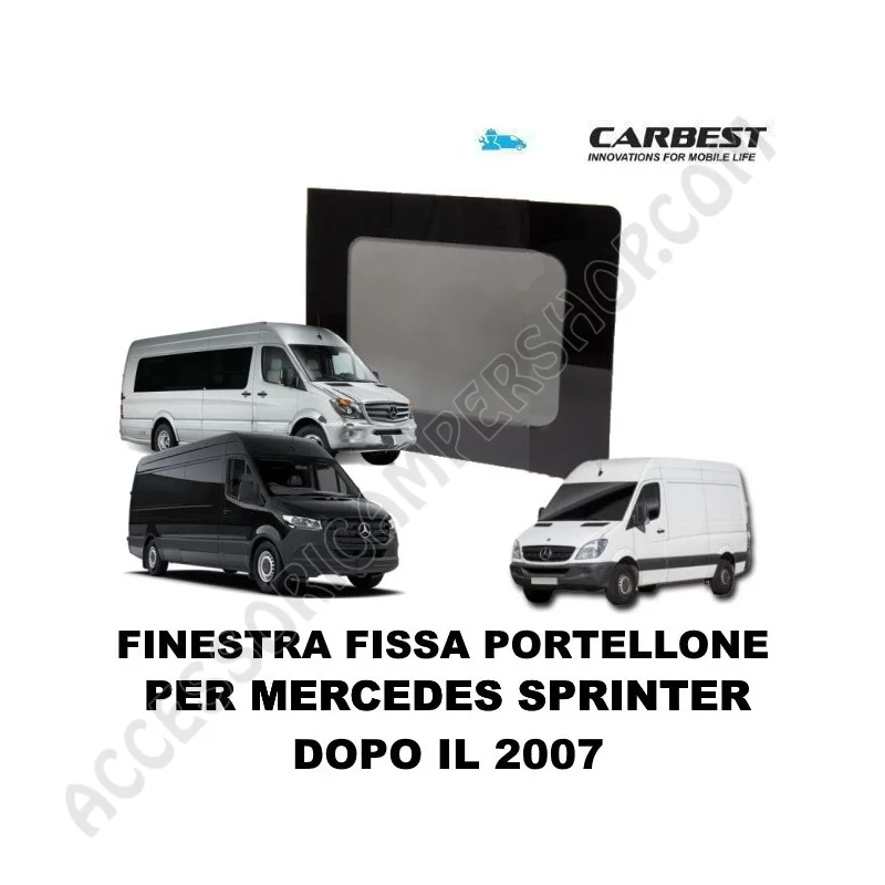 Finestra Fissa in Vetro Carbest per Mercedes Sprinter | Accessoricampershop.com