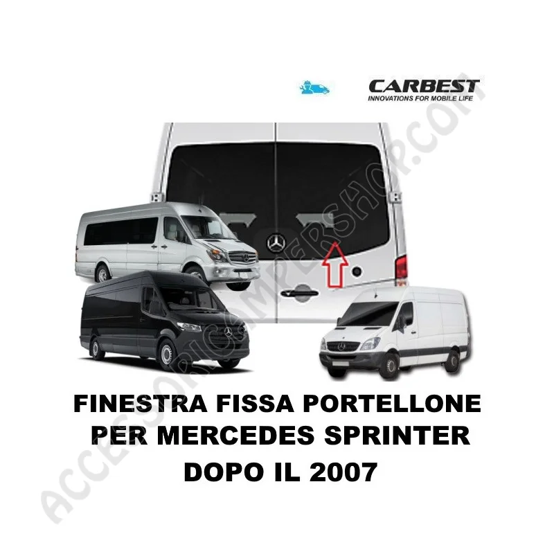 Finestra Fissa in Vetro Carbest per Mercedes Sprinter | Accessoricampershop.com