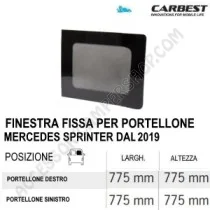 Finestra Fissa in Vetro Carbest per Mercedes Sprinter | Accessoricampershop.com