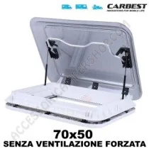 Oblò Carbest 70x50 Bianco con Illuminazione LED | Accessoricampershop.com