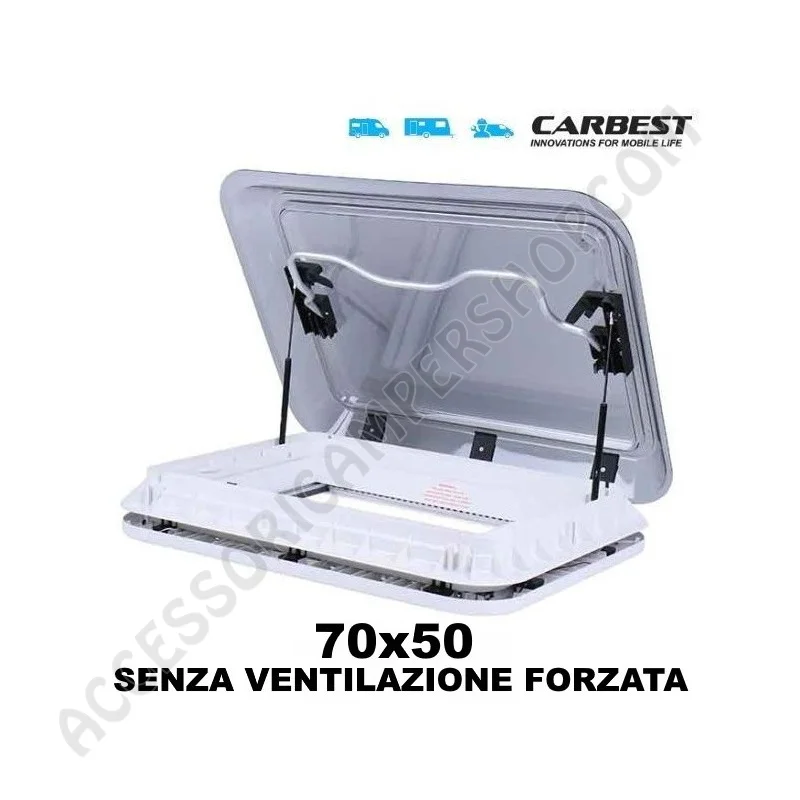 Oblò Carbest 70x50 Bianco con Illuminazione LED | Accessoricampershop.com