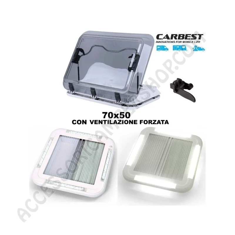 Oblò Carbest 70x50 con Illuminazione e Ventilazione | Accessoricampershop.com