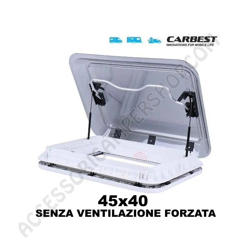 Oblò Carbest 45x40 Bianco con Illuminazione Integrata | Accessoricampershop.com