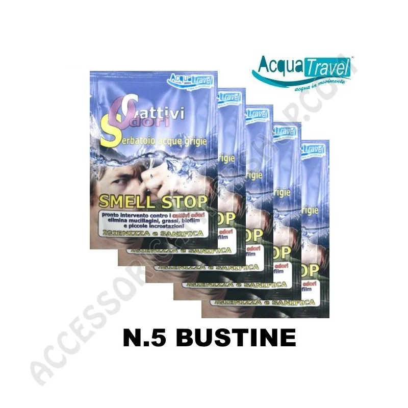 Bustine Smell Stop per Serbatoi Acque Grigie | Accessoricampershop.com