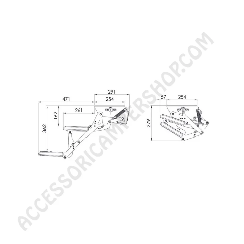 Gradino Manuale a Scomparsa 610 mm | Accessoricampershop.com