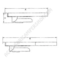 Supporto LCD a soffitto con corsa 128 mm | Accessoricampershop.com