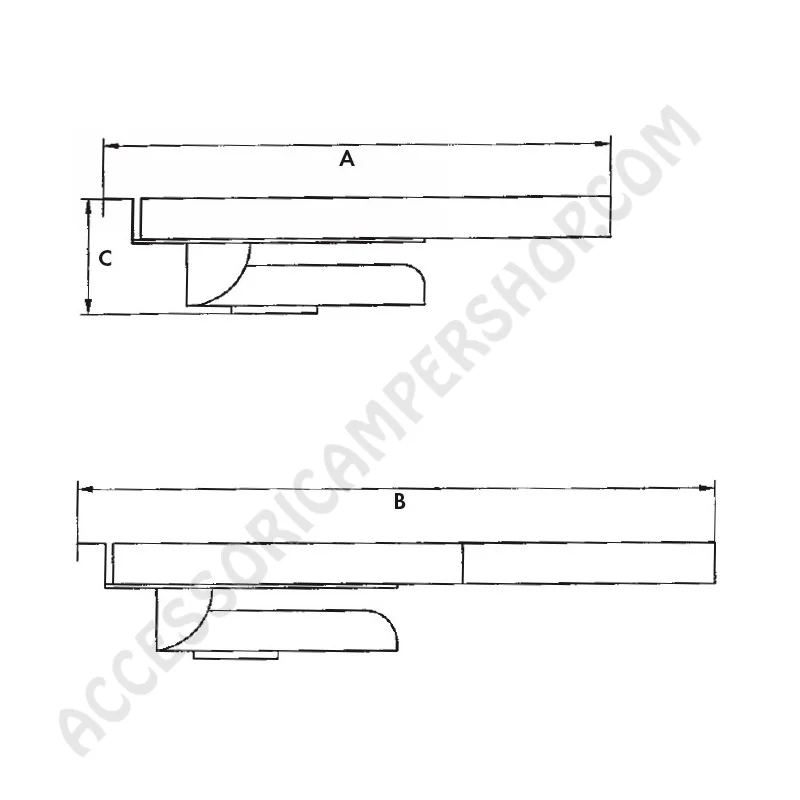 Supporto LCD a soffitto con corsa 128 mm | Accessoricampershop.com