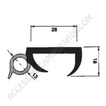 Telaio in gomma per finestra apribile 27mm | Accessoricampershop.com