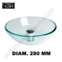 Lavello CAN in Vetro Ø280 mm con Piletta | Accessoricampershop.com