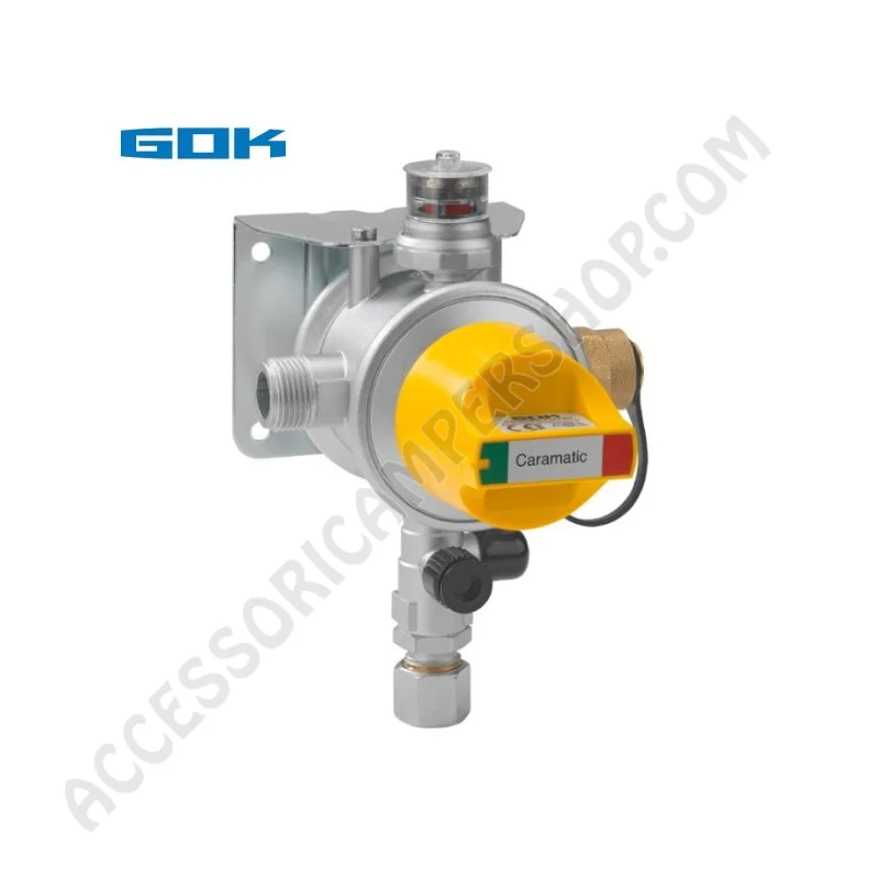 Regolatore Gas GOK Caramatic Pro 30mbar 10mm | Accessoricampershop.com