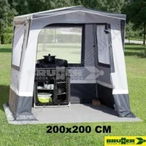 Cucinotto Tenda Cucina Multifunzione Grigio 200x200 cm | Accessoricampershop.com