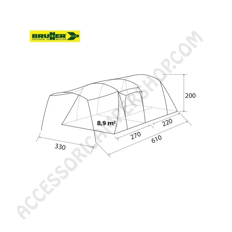 Tenda Bullet 5 A.I.R.Tech Gonfiabile 5 Posti | Accessoricampershop.com