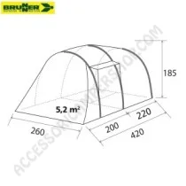 Tenda a Igloo Kalynda 5 Brunner per 5 Persone | Accessoricampershop.com