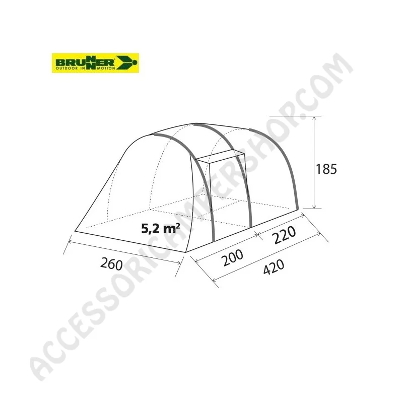 Tenda a Igloo Kalynda 5 Brunner per 5 Persone | Accessoricampershop.com