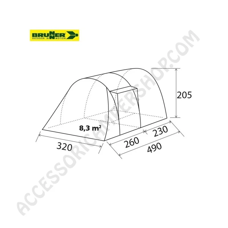 Tenda Igloo Arqus Outdoor 5 Brunner per 5 Persone | Accessoricampershop.com