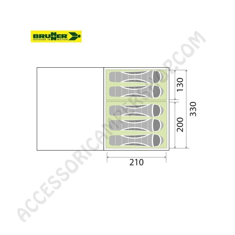 Tenda Igloo WIGWAM 5 Brunner per 5 Persone | Accessoricampershop.com