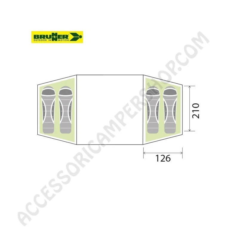 Tenda a Igloo ECHO OUTDOOR 4 per 4 Persone | Accessoricampershop.com