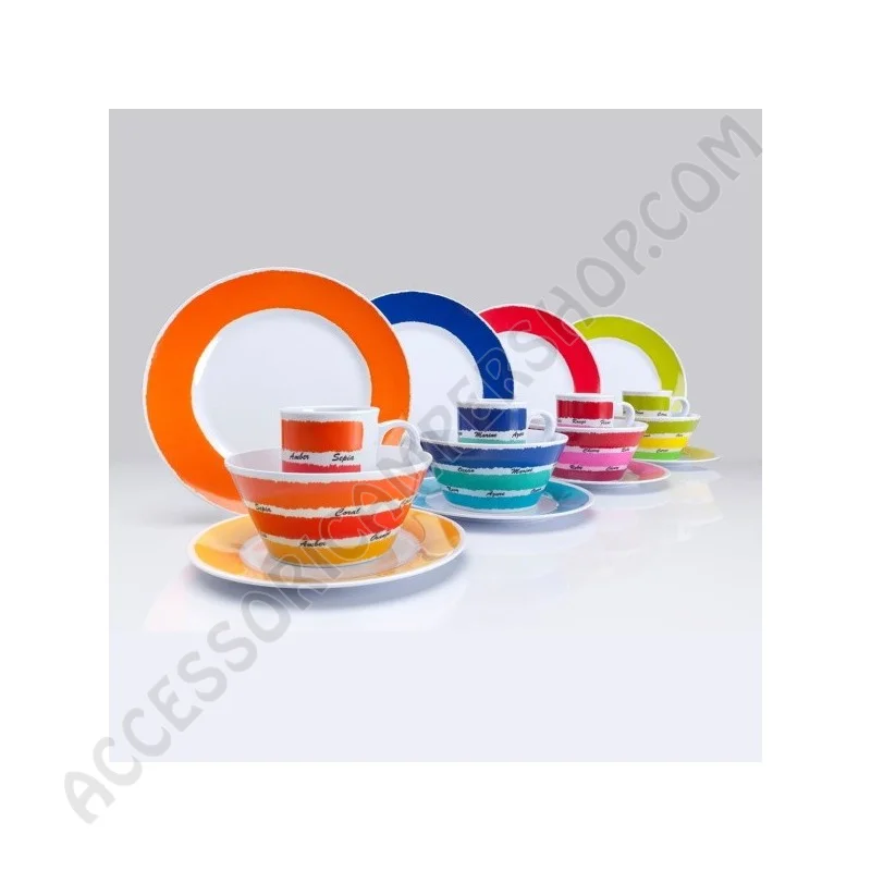 Set Stoviglie 16 Pezzi in Melamina Colore | Accessoricampershop.com