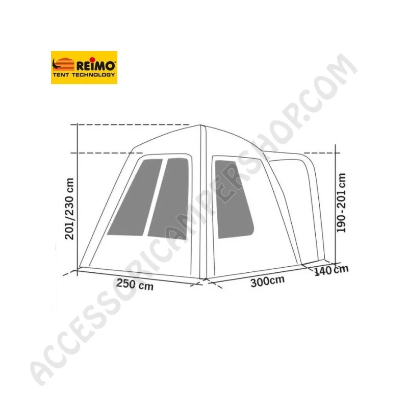Tenda Veranda Gonfiabile Universale per Van | Accessoricampershop.com