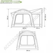 Tenda veranda gonfiabile per van e furgoni | Accessoricampershop.com