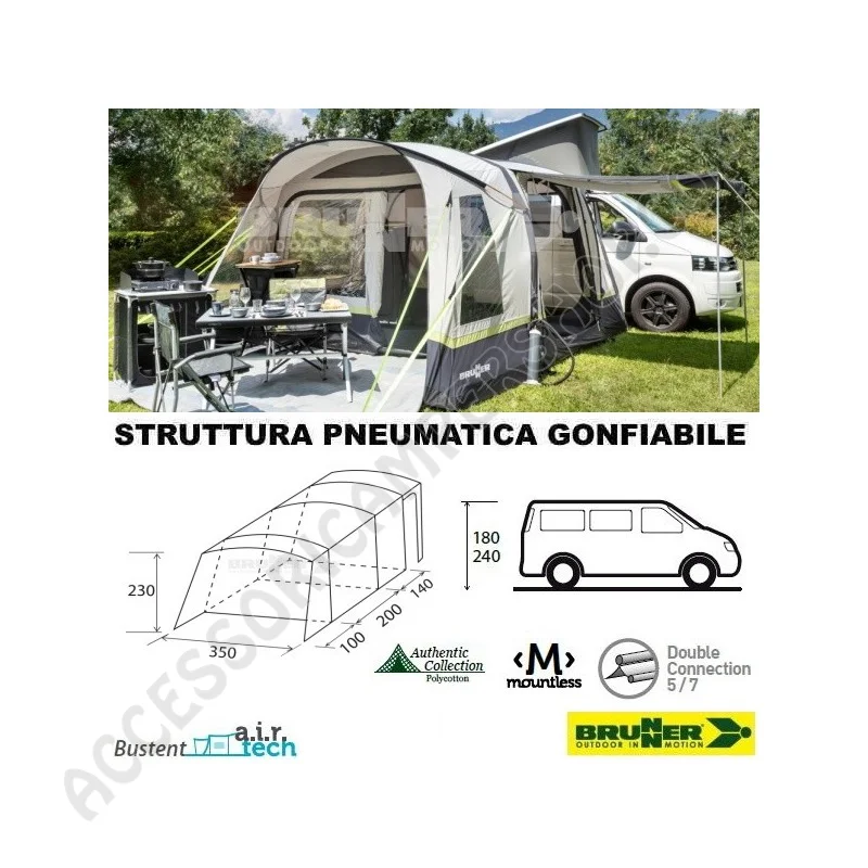 Tenda Pneumatica A.I.R. TECH per Van | Accessoricampershop.com