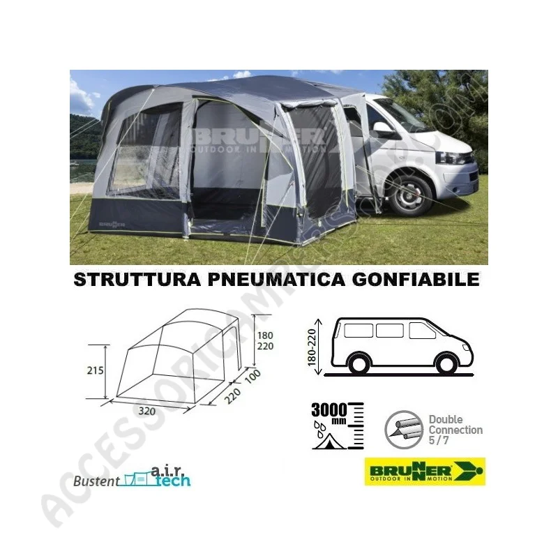 Tenda Gonfiabile A.I.R. TECH TRAILS LC per Van | Accessoricampershop.com