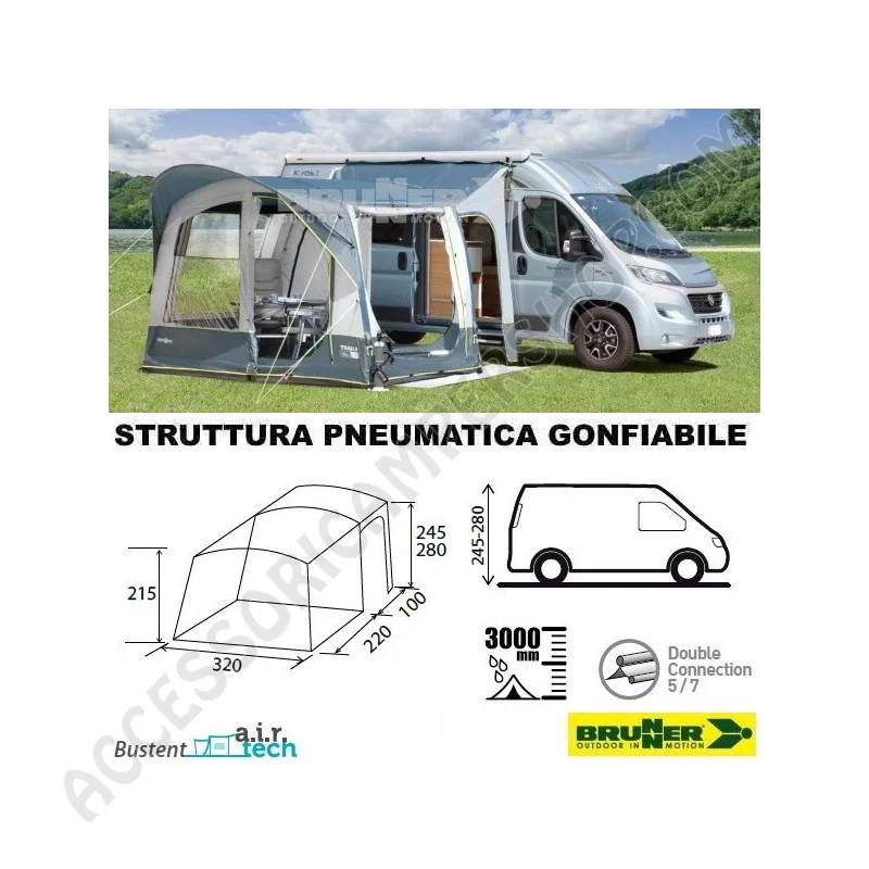 Tenda A.I.R. TECH TRAILS HC Gonfiabile per Van | Accessoricampershop.com