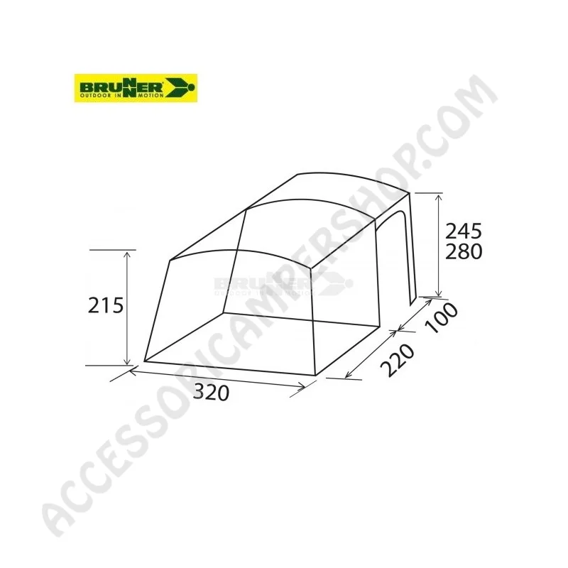 Tenda A.I.R. TECH TRAILS HC Gonfiabile per Van | Accessoricampershop.com