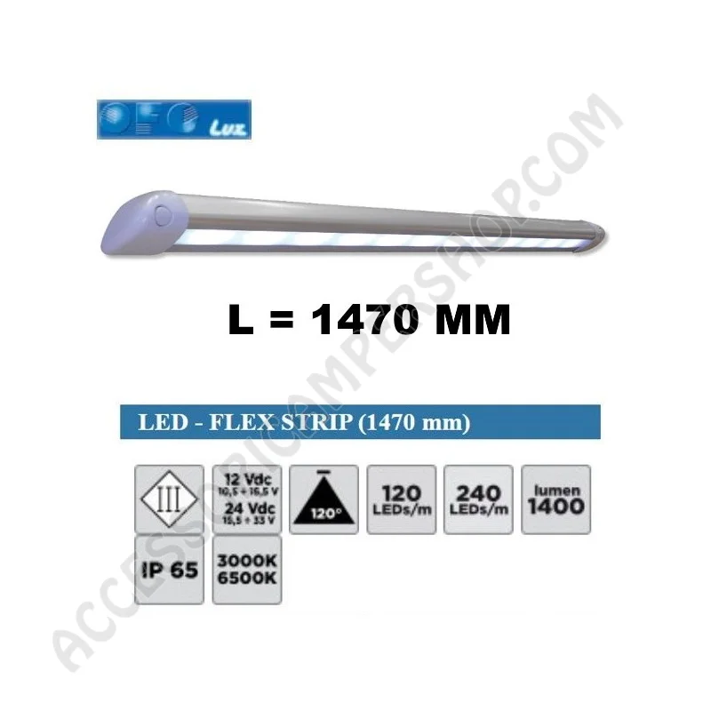 Plafoniera Esterno 1470 mm per Van | Accessoricampershop.com