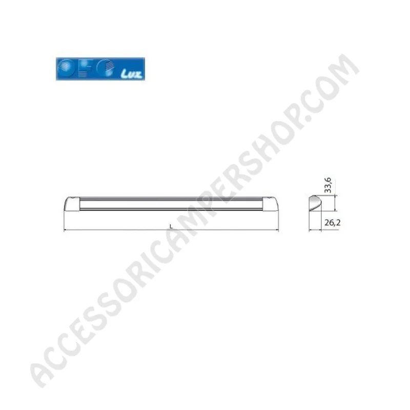 Plafoniera Esterno 1470 mm per Van | Accessoricampershop.com