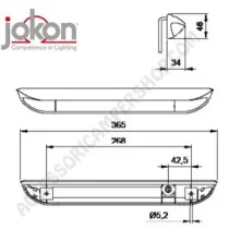 Plafoniera Esterno LED 12V JOKON 365mm | Accessoricampershop.com
