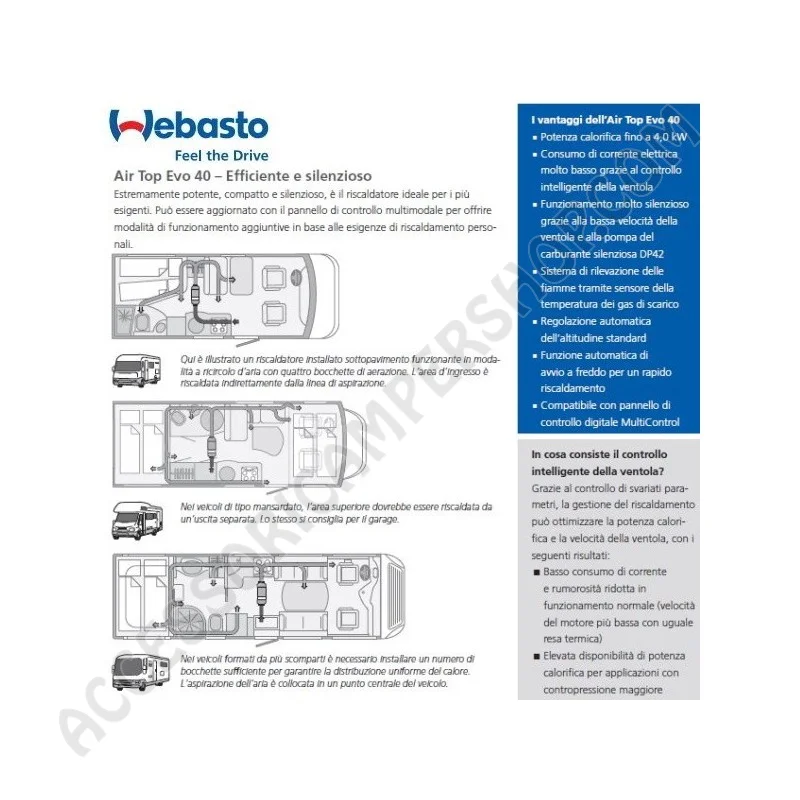 Riscaldatore a Gasolio WEBASTO AIR TOP EVO 55 | Accessoricampershop.com