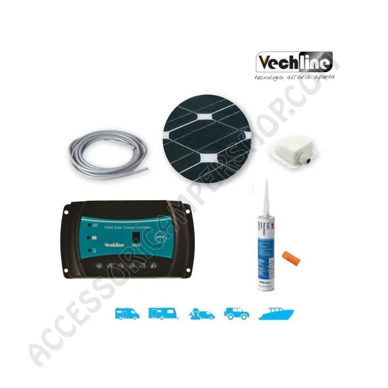 Pannello Solare Vechline 140W con Regolatore | Accessoricampershop.com