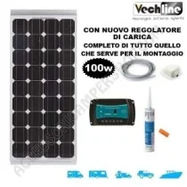 Pannello Solare Vechline 100W con Regolatore | Accessoricampershop.com