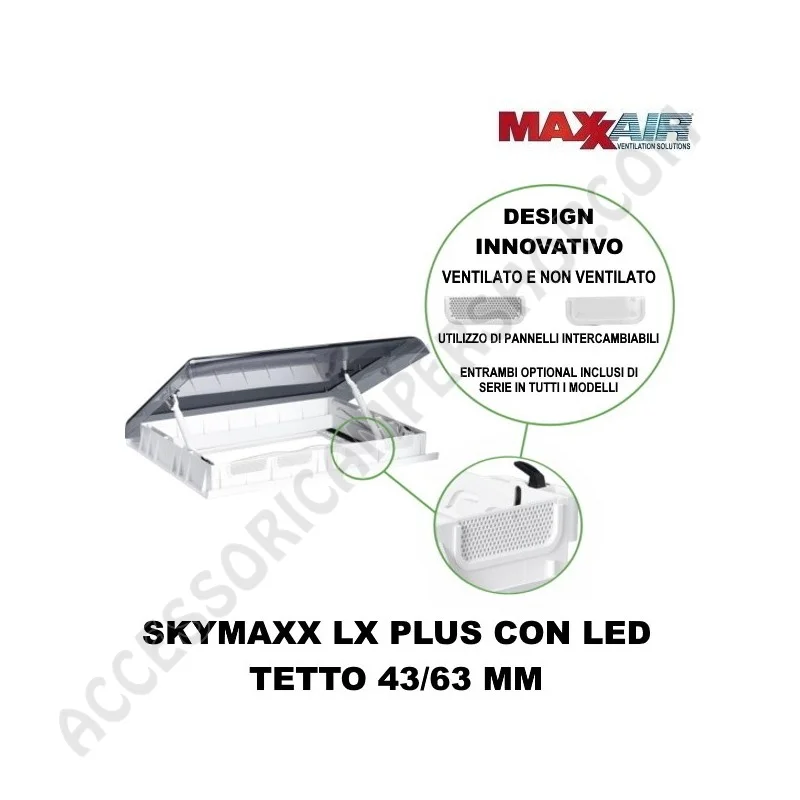 Oblò Maxxair Skymaxx LX Plus 700x500 mm | Accessoricampershop.com