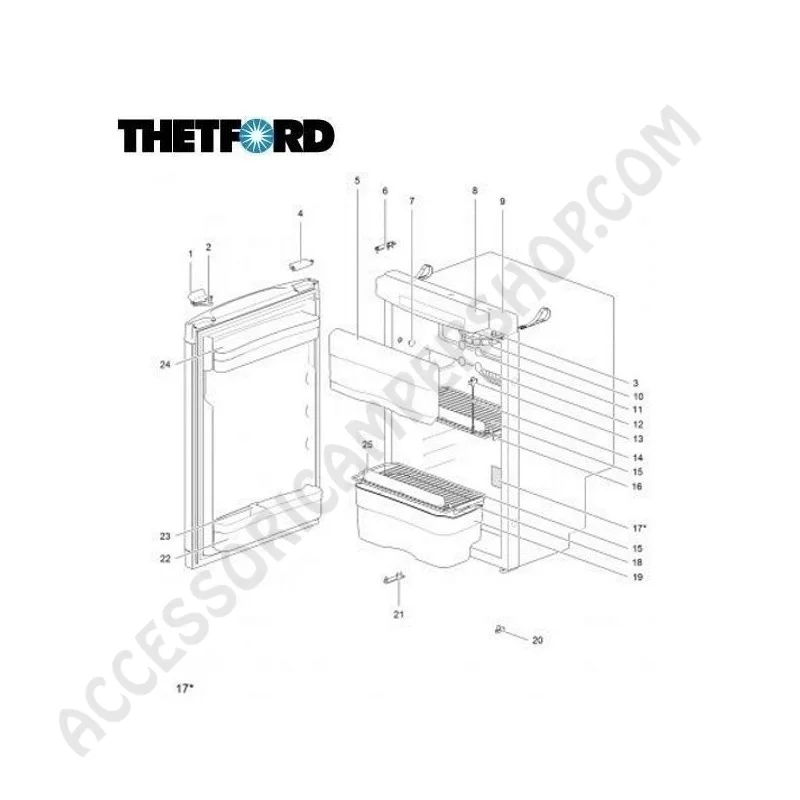 Frigorifero Trivalente Thetford N4080E+ 81L | Accessoricampershop.com